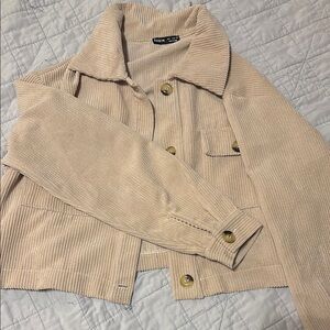 Shein Beige Corduroy Jacket